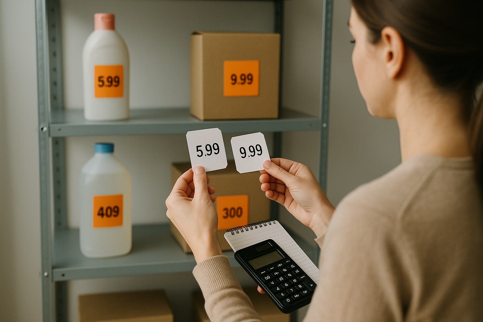 Confronto tra due prezzi per valutare se uno sconto è un vero affare